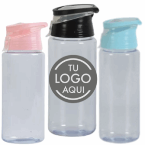 Botella Deportiva Plástica Transparente Para Vinilo Con Tapa y Boquilla - 750ML
