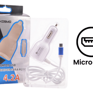 Cargador Rápido Auto Kosmo 4.2A (Micro V8)