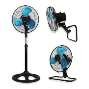 Ventilador Hytoshy 18" 3 en 1 Pie/Turbo/Pared – 90W – 3 Velocidades