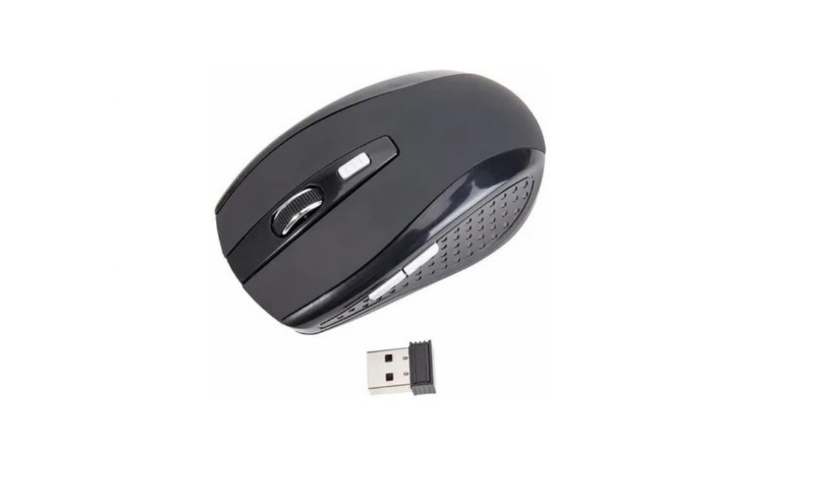 Mouse Inalámbrico Común a Pilas y Adaptador USB