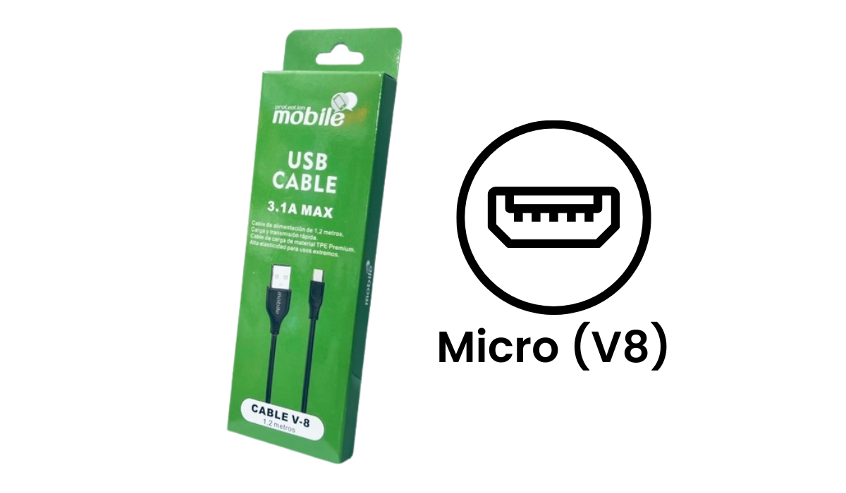 Cable de Datos USB Mobile 1.2Mts. (Micro V8)
