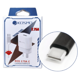 Cargador Kosmo 2.75A con Cable Tipo C - Carga Rápida