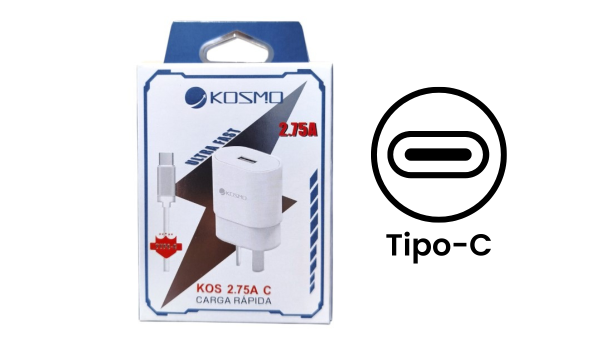 Cargador Rápido Kosmo 2.75A (Tipo C)
