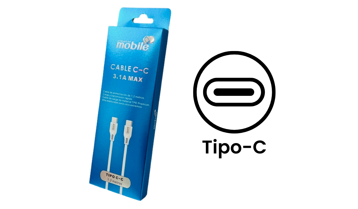 Cable de Datos USB-C Mobile 1.2Mts. (Tipo C)