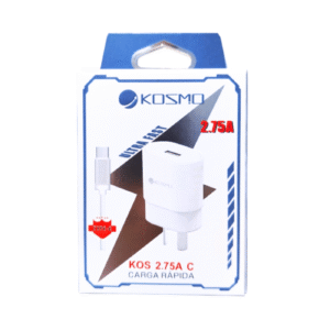 Cargador Kosmo 2.75A con Cable Tipo C - Carga Rápida