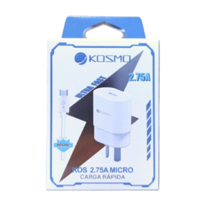 Cargador Kosmo 2.75A con Cable Micro USB (V8) - Carga Rápida