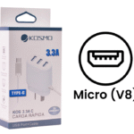 Cargador Rápido Kosmo 3.3A (Micro V8)