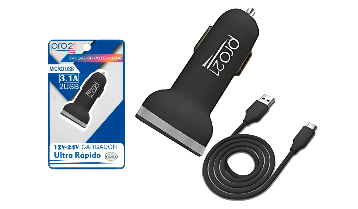 Cargador Rápido para Auto 3.4A PRO21