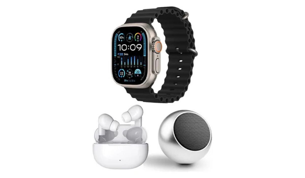 Kit Reloj Smartwatch + Parlante + Auricular Inalámbrico