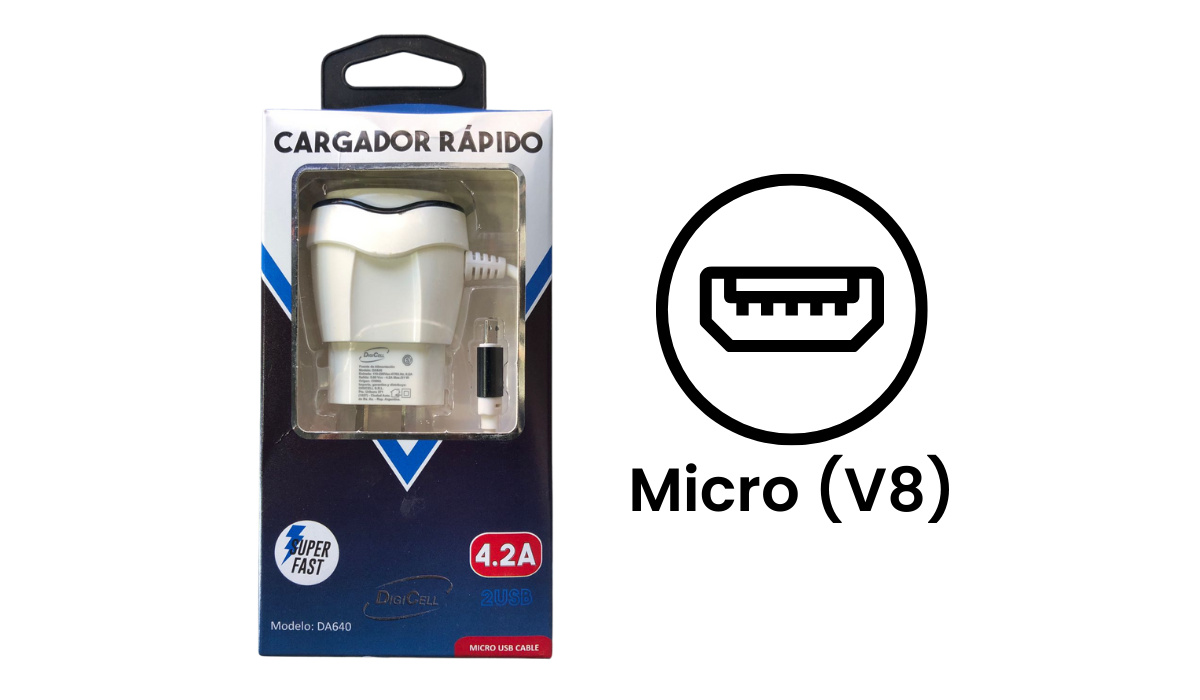 Cargador Rápido Digicell 4.2A (Micro V8)