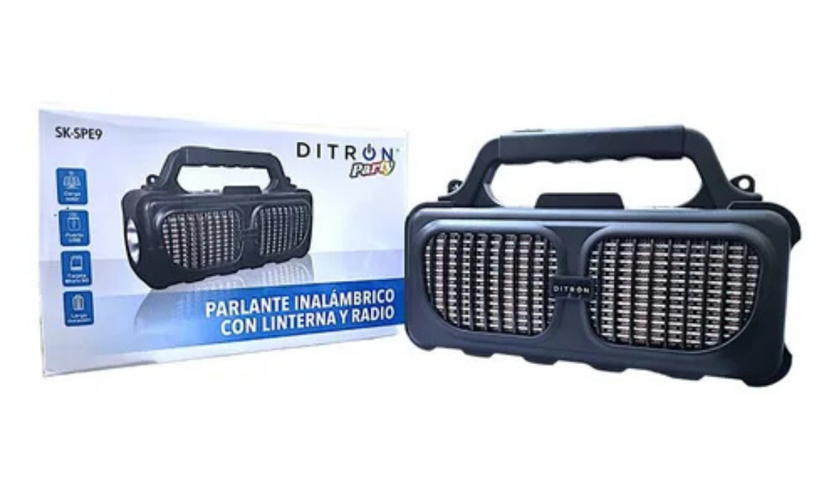 Parlante Inalámbrico con Linterna y Radio SK-SPE9