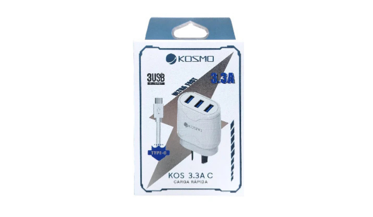 Cargador Rápido Kosmo 3.3A (Tipo-C)